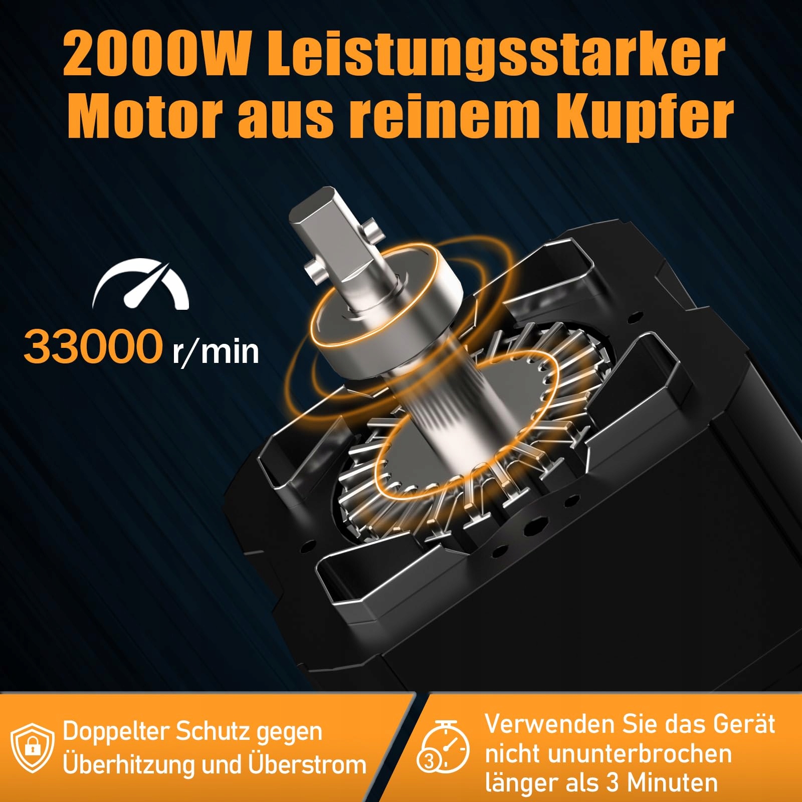 ENFMAY Mikser 7w1 2000W 2L Automatyczne Czyszczenie 8 Prędkości Smoothie — miniatura 5
