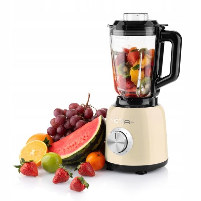 Blender Szklany Kielichowy Duży Do Koktajli Smoothie Kruszy Lód 1200W 1,5L