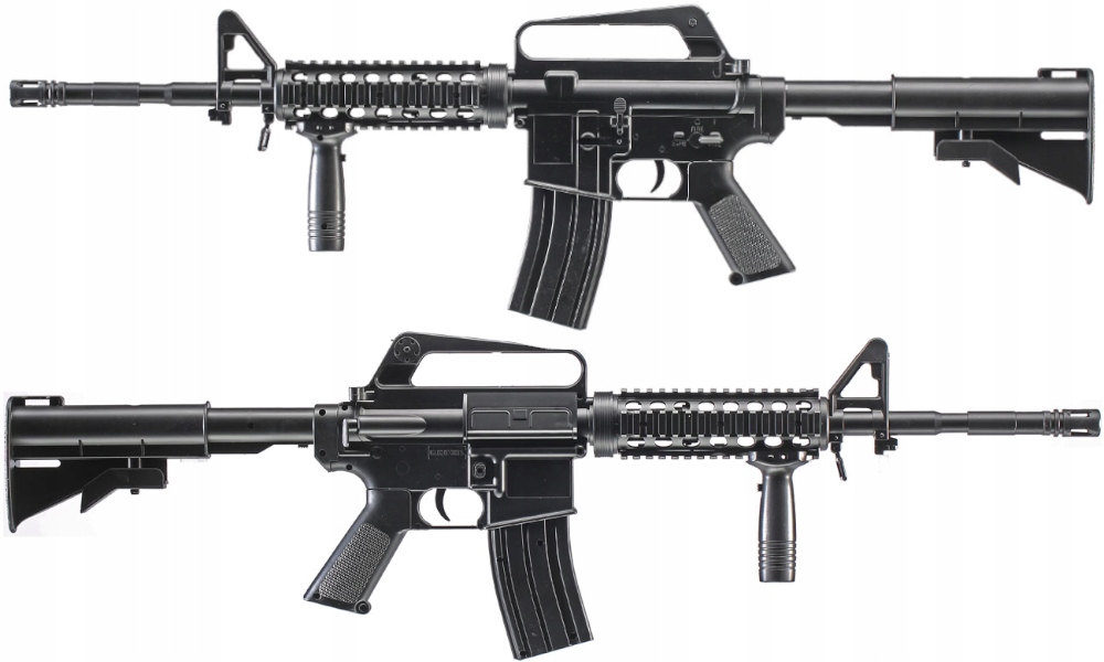 KARABIN NA KULKI M4A1 AMERYKAŃSKI REPLIKA ASG SNAJPERKA CIĘŻKA+GRANAT KULEK Kolor czarny