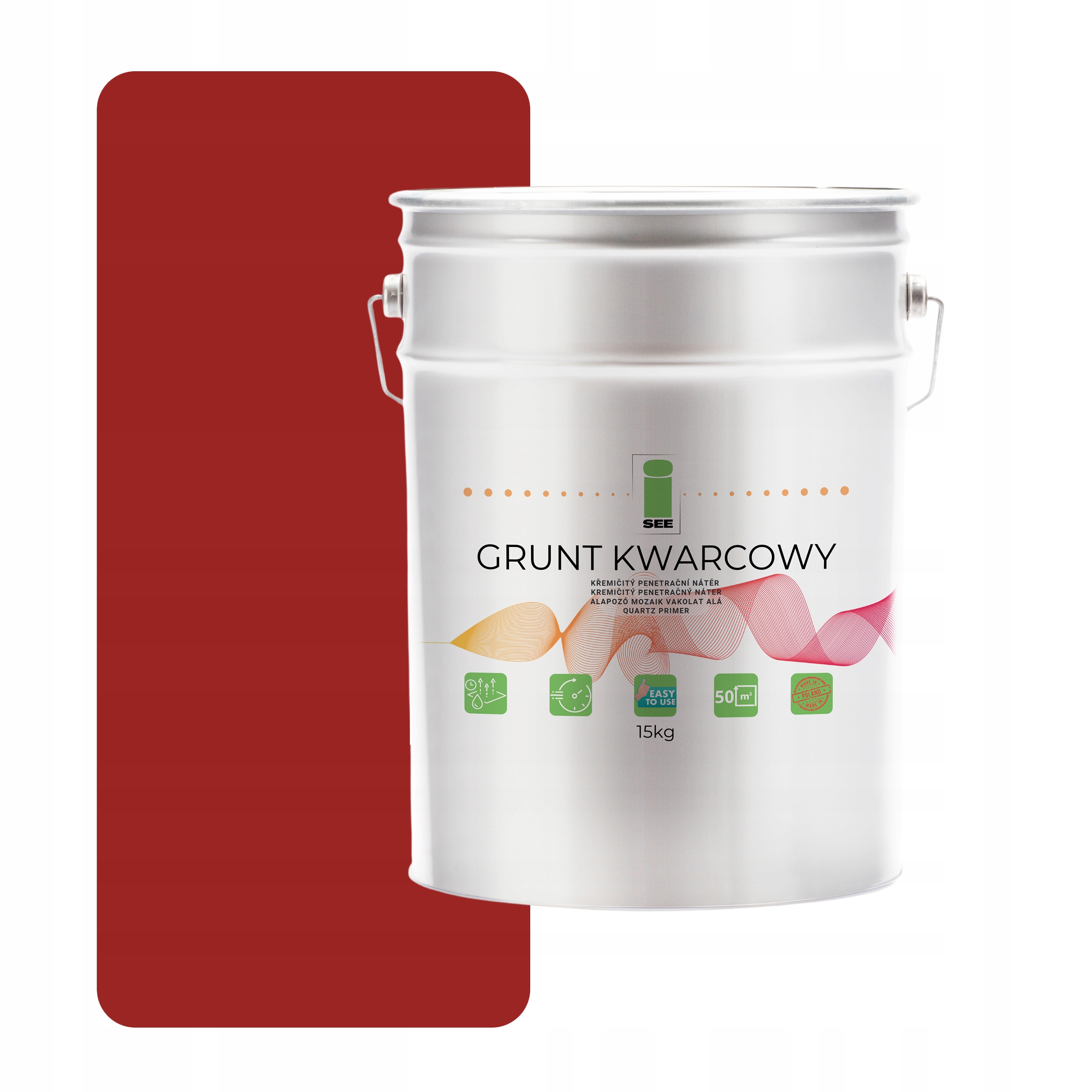 Křemenná Půda Pod Silikonovou Omítku 15 kg Červená F3001