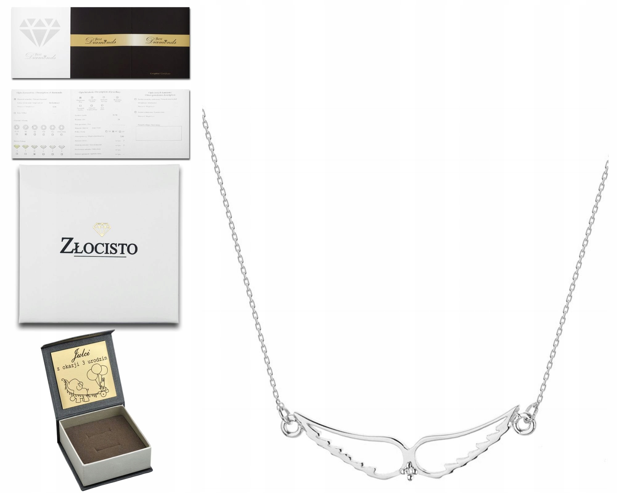 Bílé Zlato Celebrity S Brilianty A Křídly 585