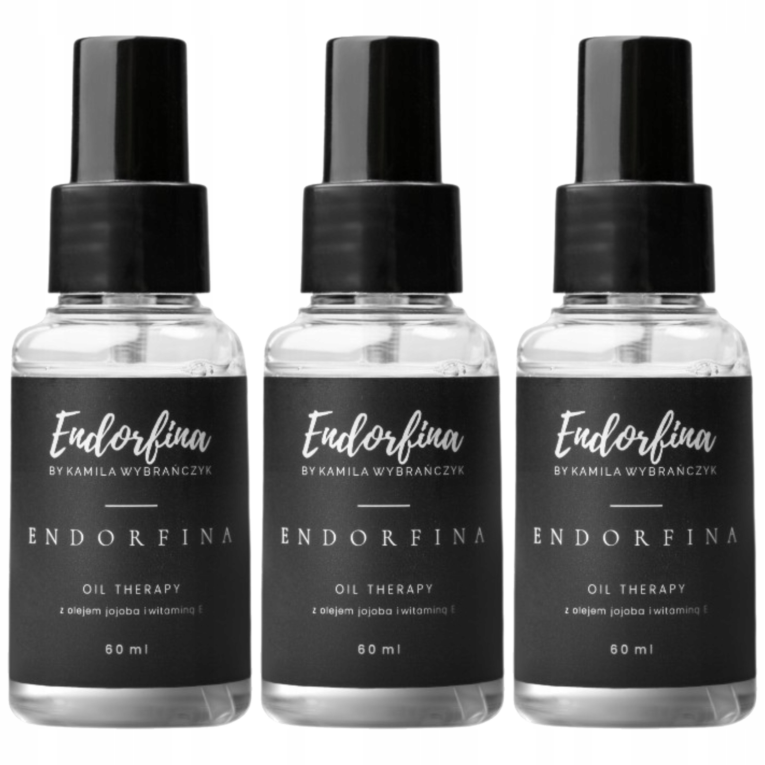 3x Pečující olej na vlasy Endorfina 60 Ml Hydratace Kamila Vyvolená