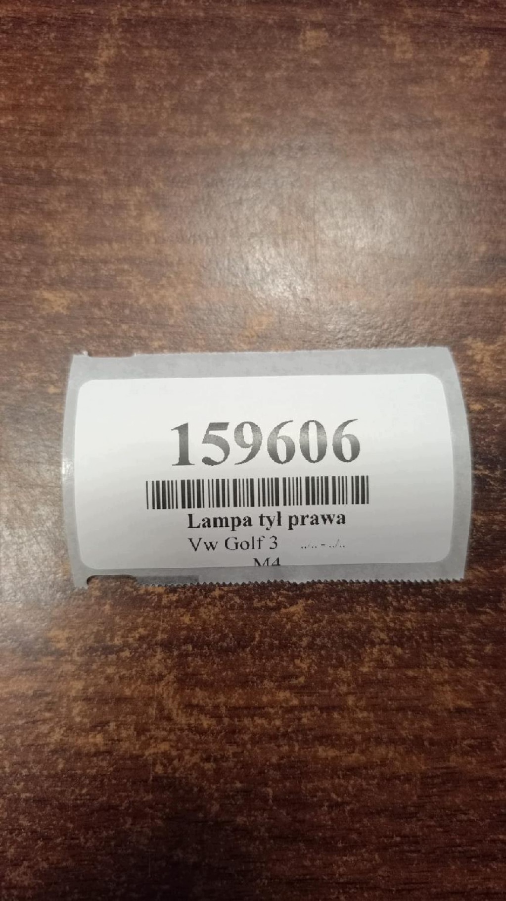 VW GOLF III light right rear part