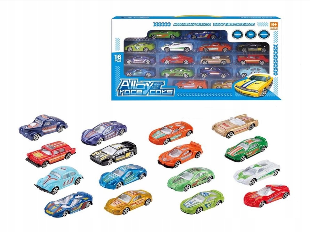 

Zestaw Resorak Metalowe Autka 16 szt.