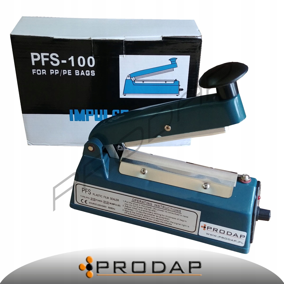 ZGRZEWARKA RĘCZNA DO FOLII WORECZKÓW OPAKOWAŃ ABS 10cm 100mm DRUT PRODAP Kod producenta PFS100 ABS DRUT