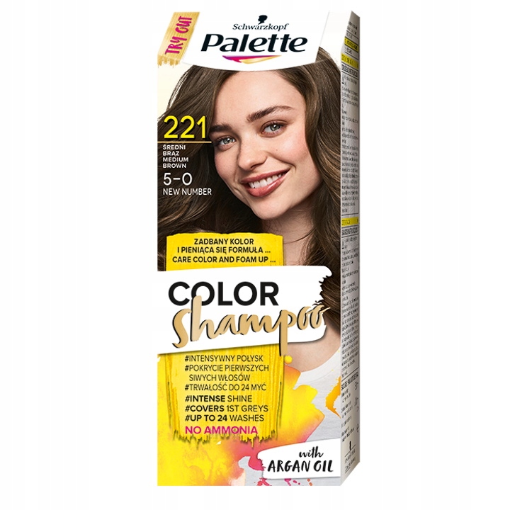 

Palette Szampon Koloryzujący 221 Średni Brąz 24 m.