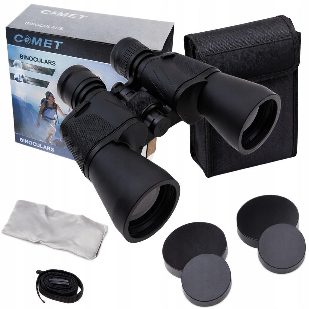 Lornetka Comet Pro Adventure 10x50 turystyczna mocna szerokie pole widzenia
