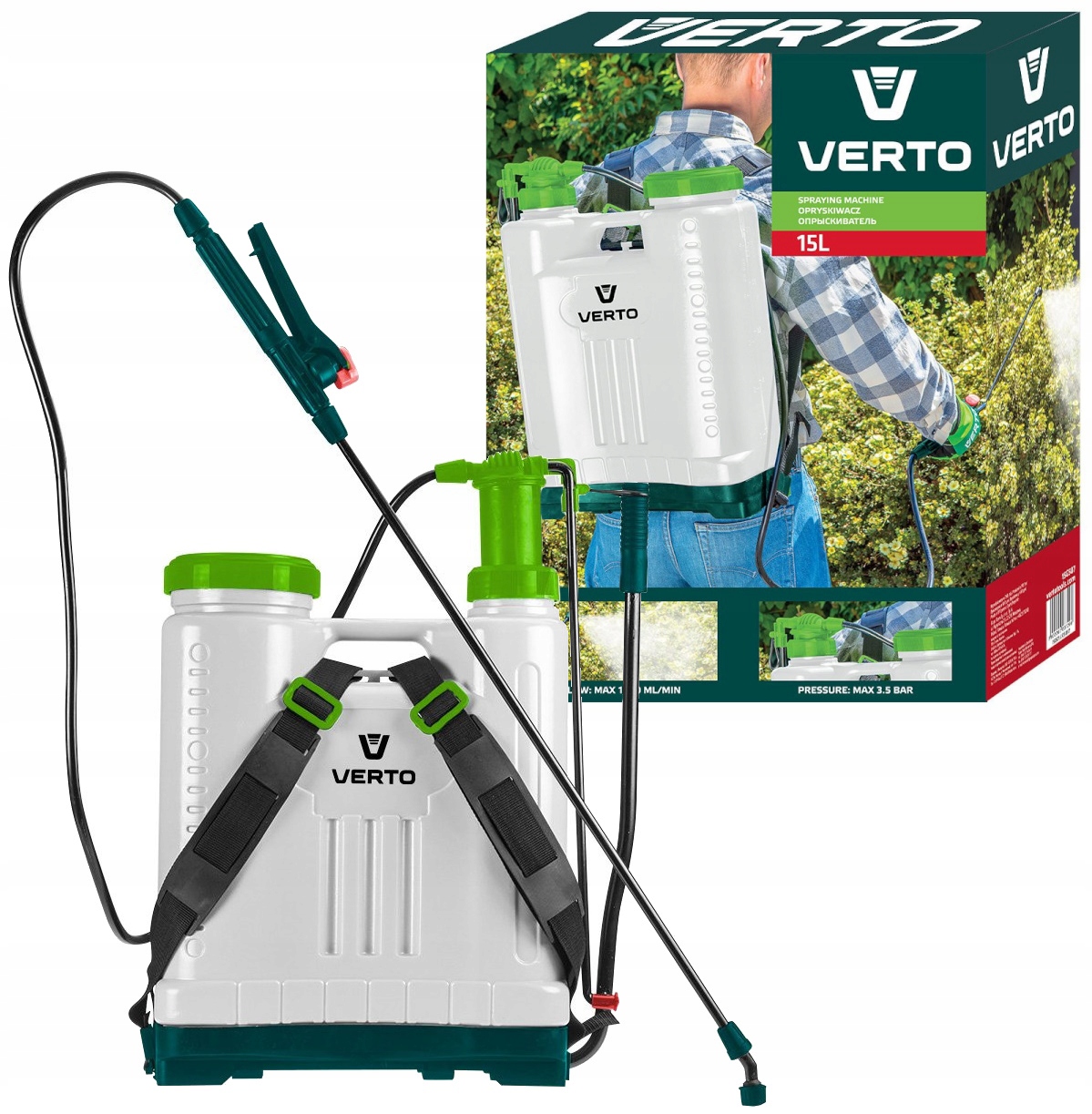 Tlakový postřikovač nasazovací na záda 15 l 15G507 Verto