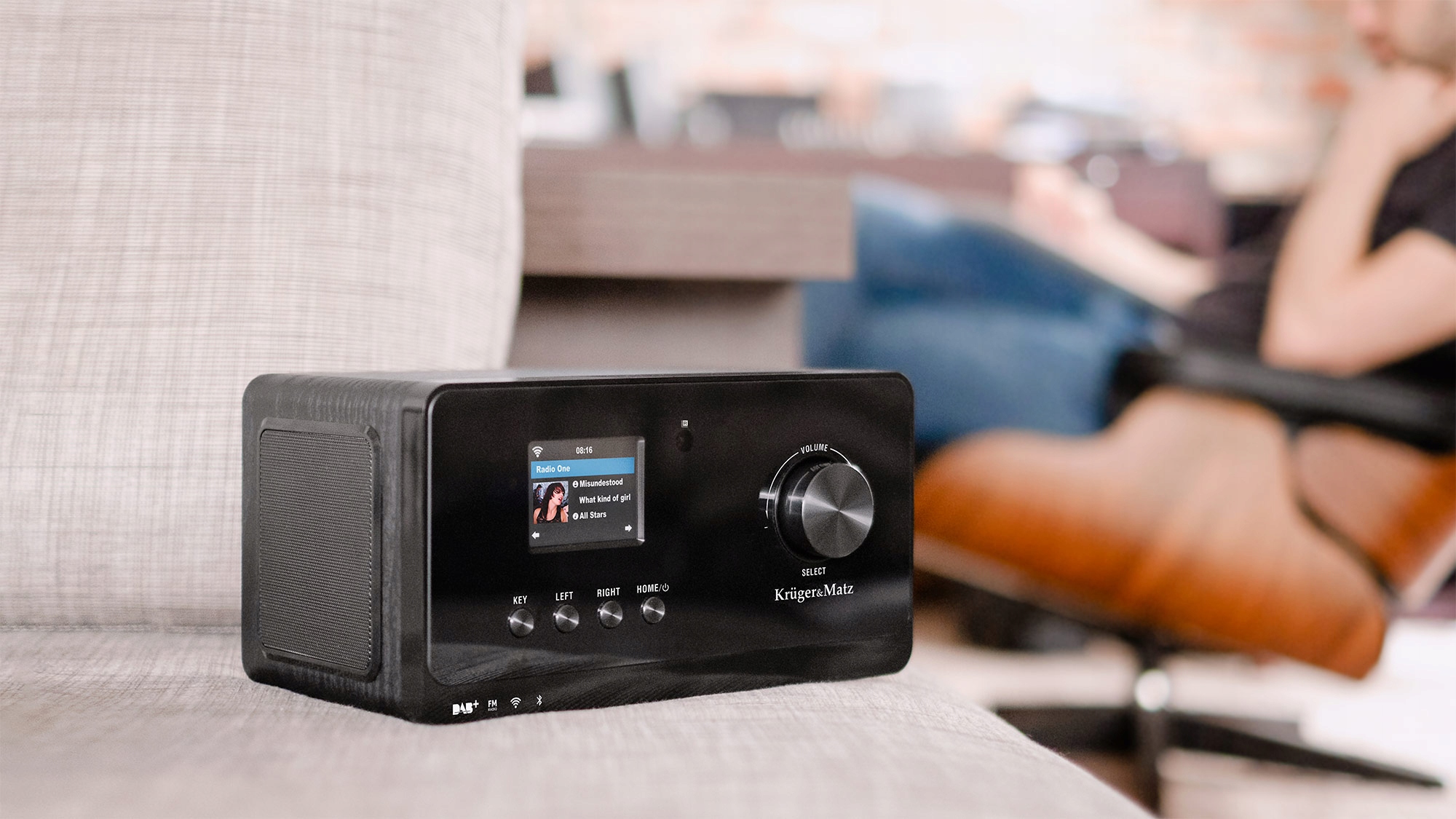 RADIO INTERNETOWE KUCHENNE WIFI BT FM DAB + Kolor czarny