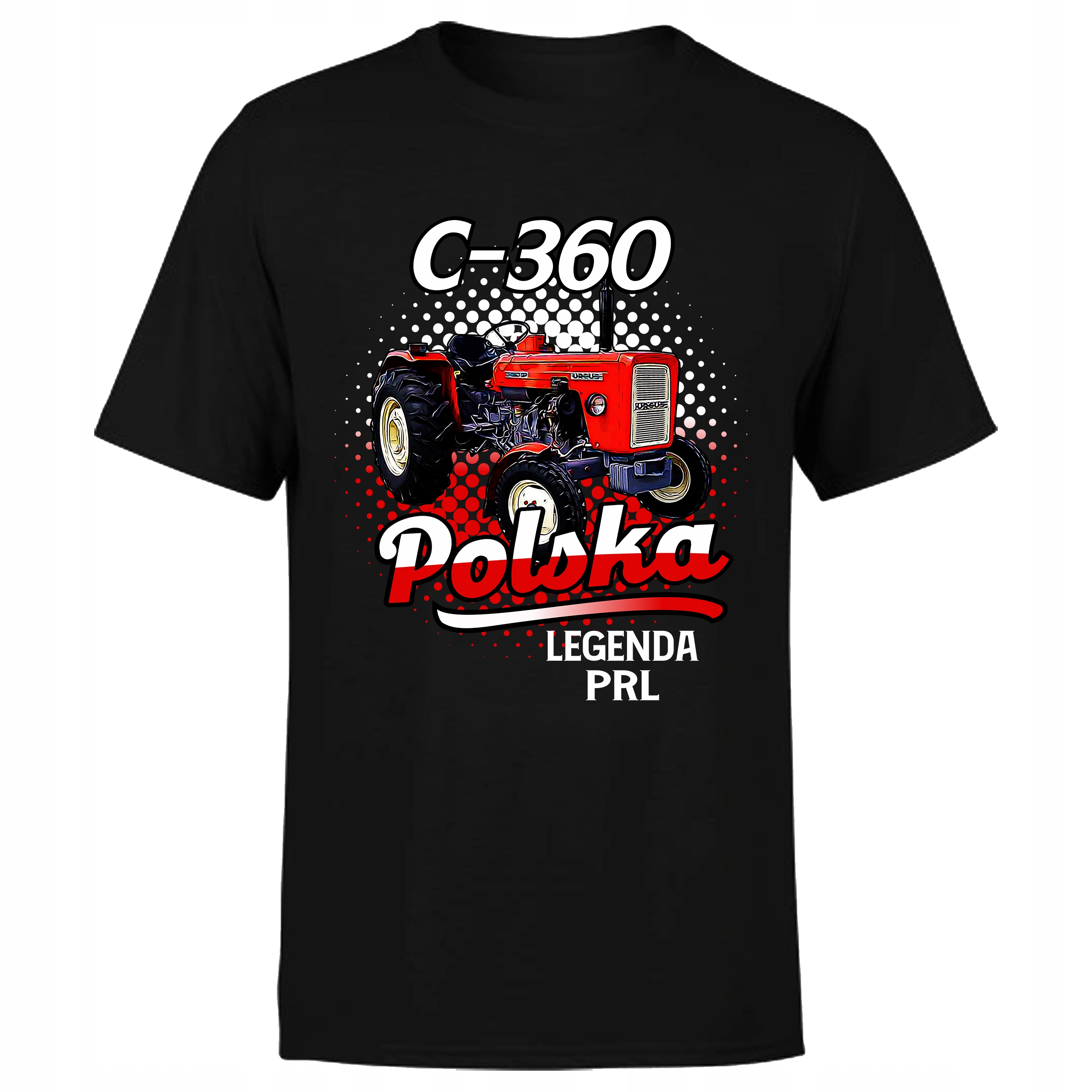 KOSZULKA MĘSKA Z NADRUKIEM TRAKTOR ROLNIK NA URODZINY PRL C-360 XS
