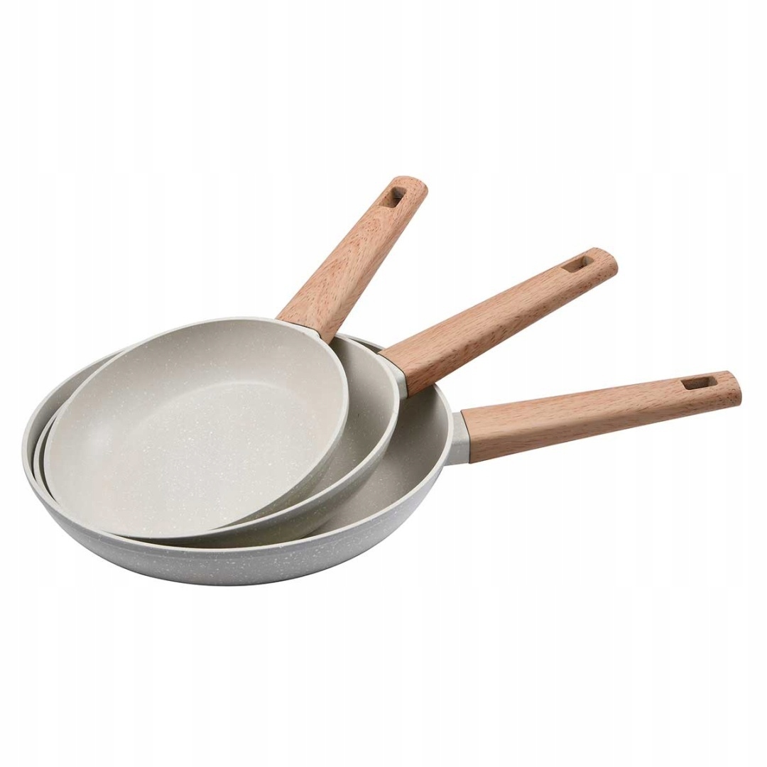 Sada 3 Mramorových Panvíc Bergner BG-34741 Prírodná