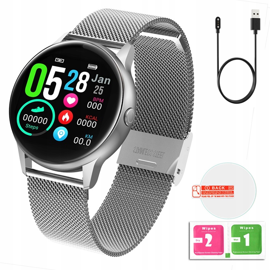 Chytré Hodinky Dámské Polský Hodinky DT88 Pro Stříbrné