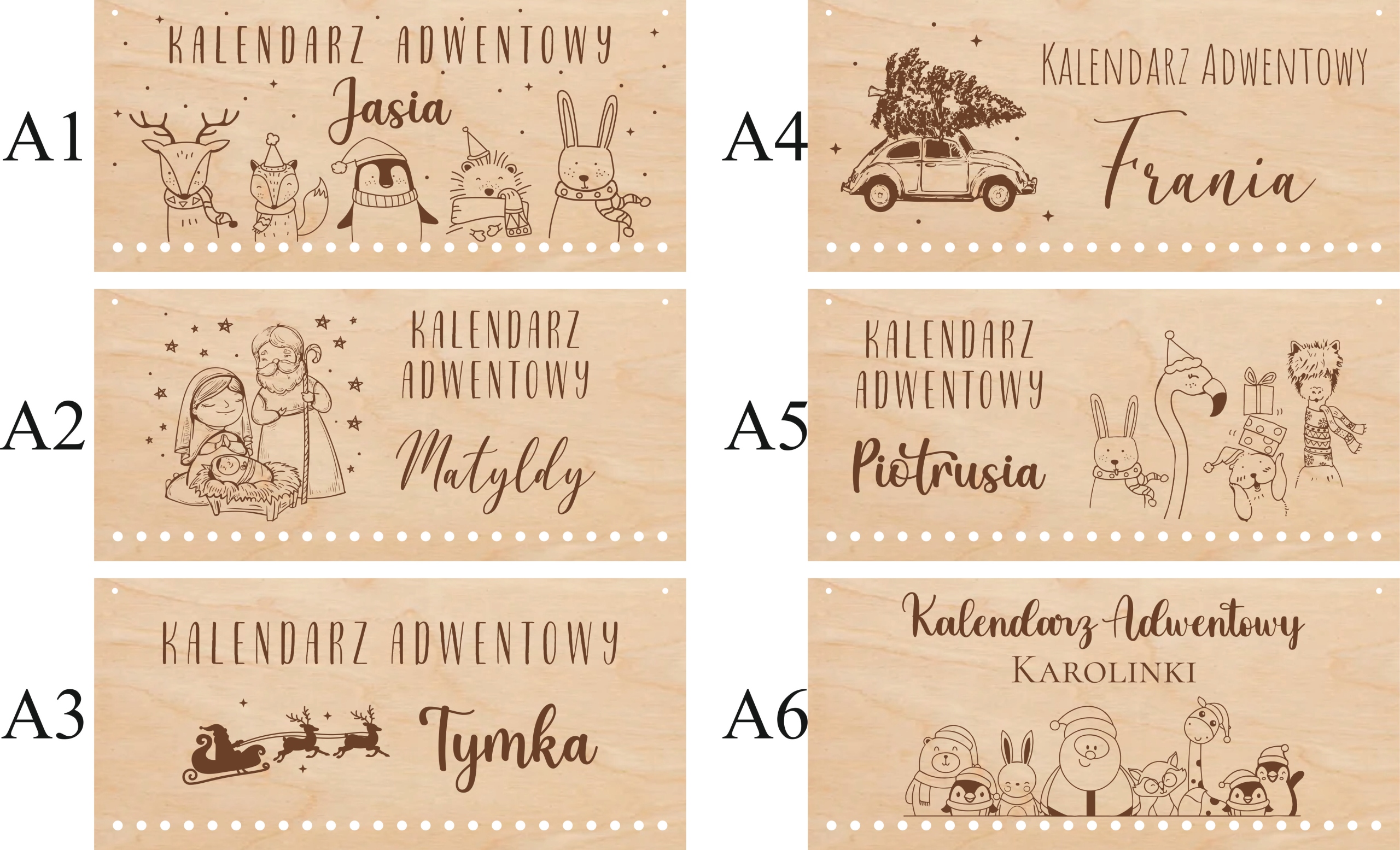 Baza do KALENDARZA ADWENTOWEGO dekoracja + IMIĘ Marka inna