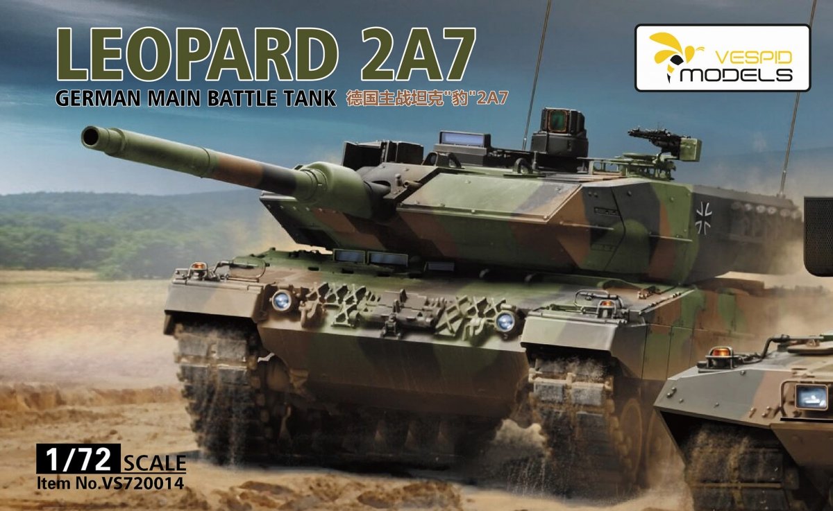 Německý hlavní bojový tank Leopard 2A7 Vespid Models VS720014 v měřítku 1/72