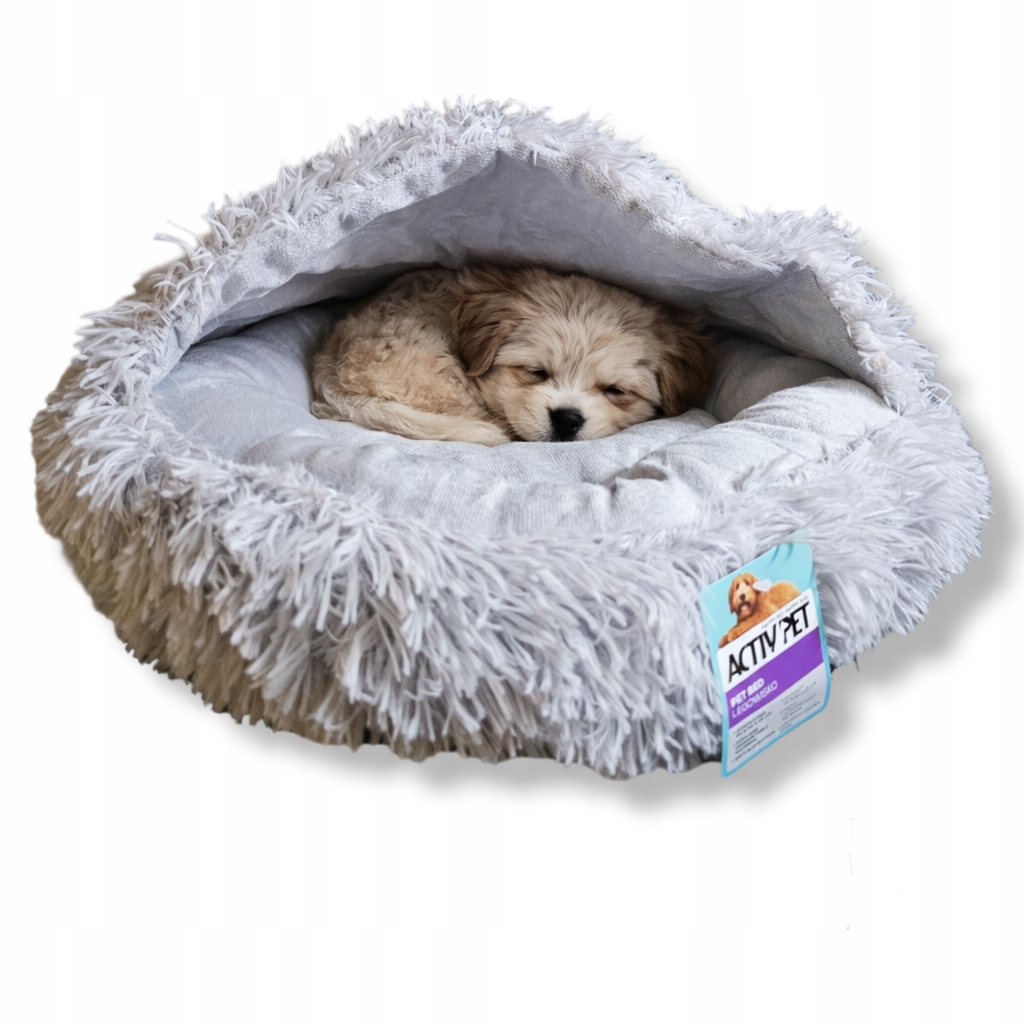 Levně Pelíšek pro psa/kočku se stříškou šedý Activ Pet 50x50