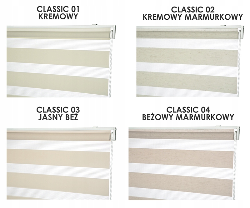 ROLETA DZIEŃ NOC WOLNOWISZĄCA ROLETY 190x170 KOLOR Długość 170 cm