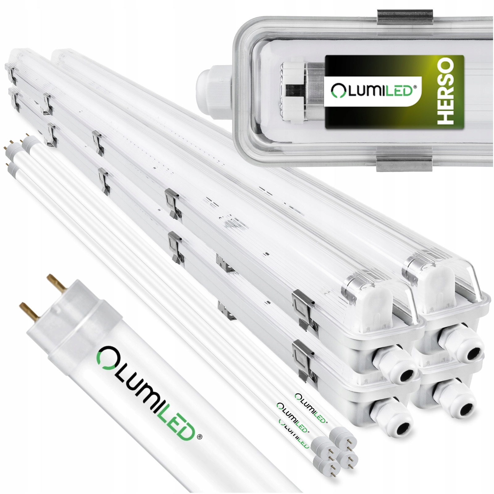 4x Vodotěsné Svítidlo 120cm pro Zářivku G13 T8 do Garáže Dílny 18W