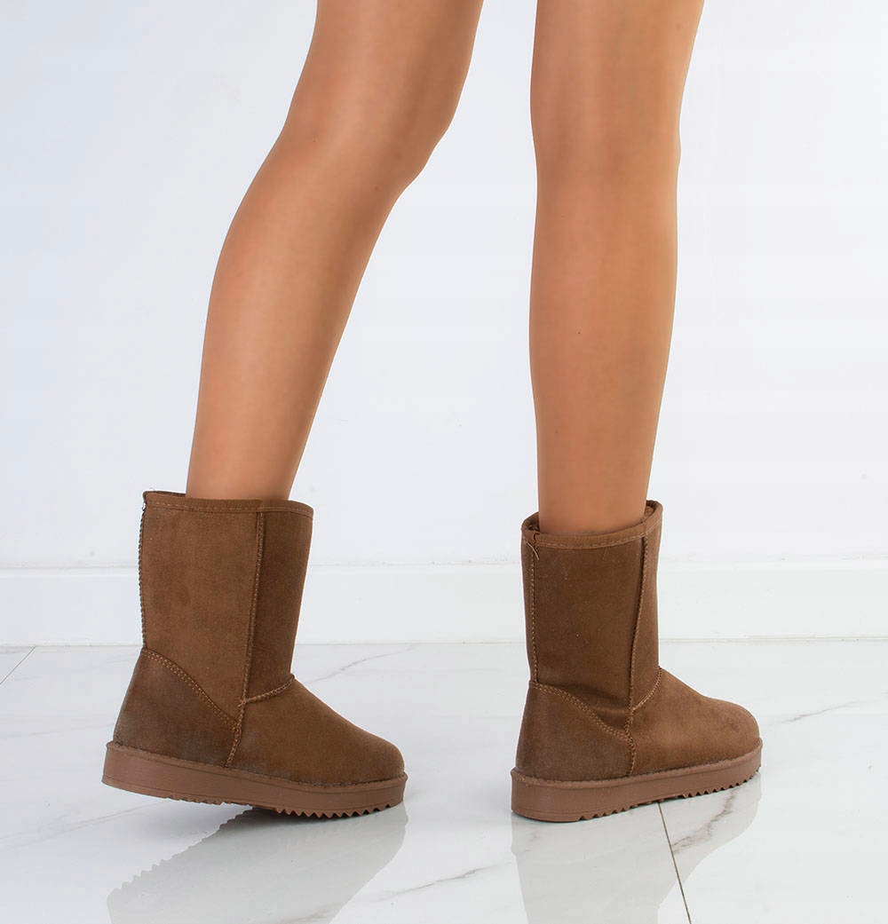 6884 CAMEL OCIEPLANE BOTKI ŚNIEGOWCE 37 Wzór dominujący bez wzoru