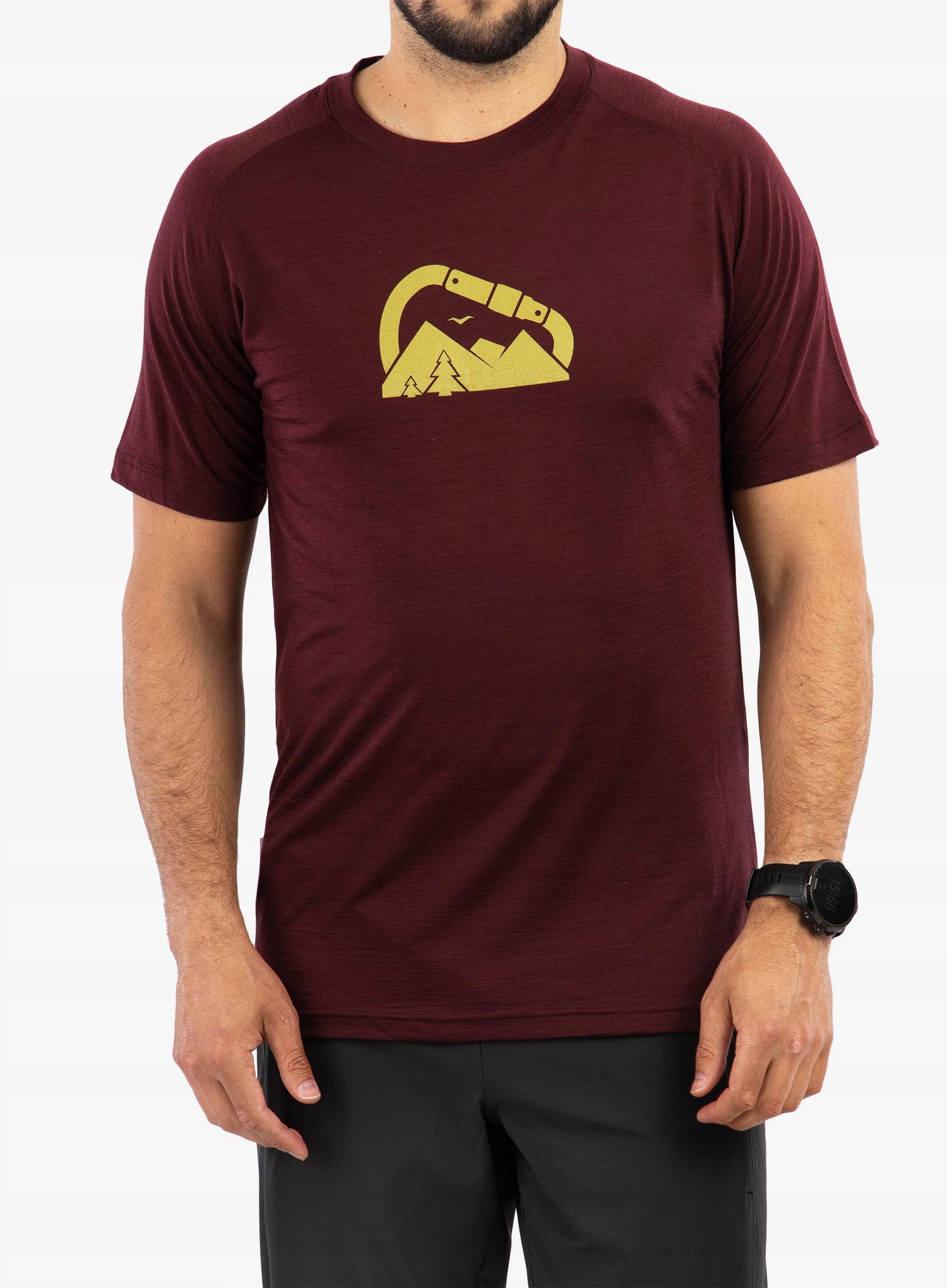 Tričko Sensor Merino Air Pt Summit s potiskem Tričko portočervené XL