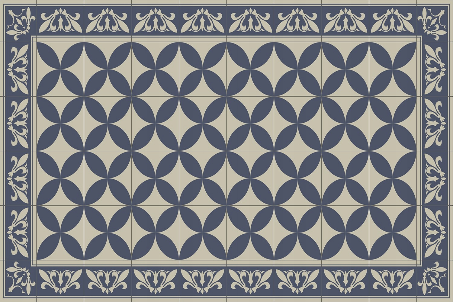 Nowoczesny dywan winylowy Wzór Azulejos 80x120 cm Marka Bluedecor