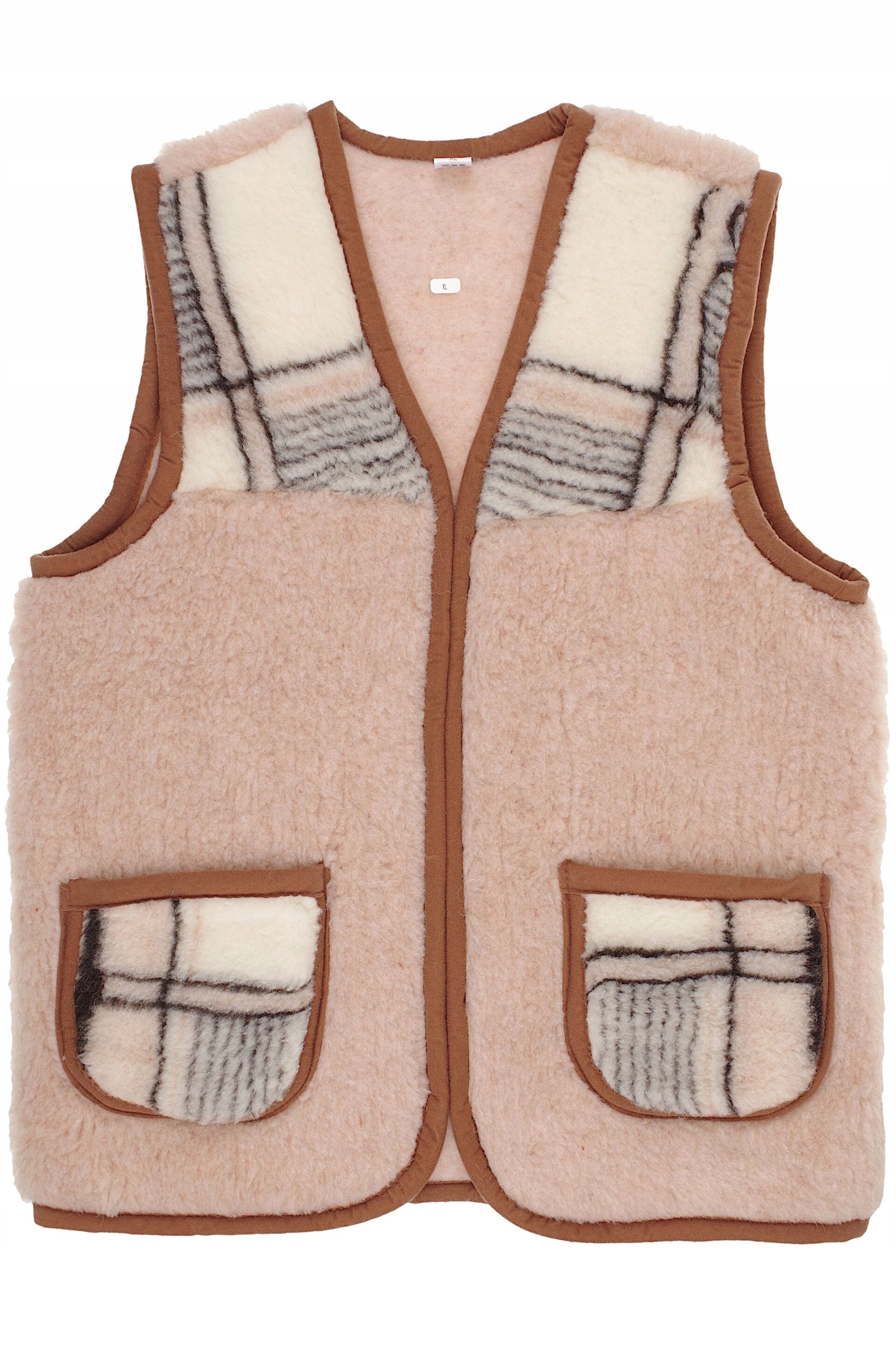 Kamizelka wełniana bezrękawnik serdak ocieplacz ciepła damska merynos M