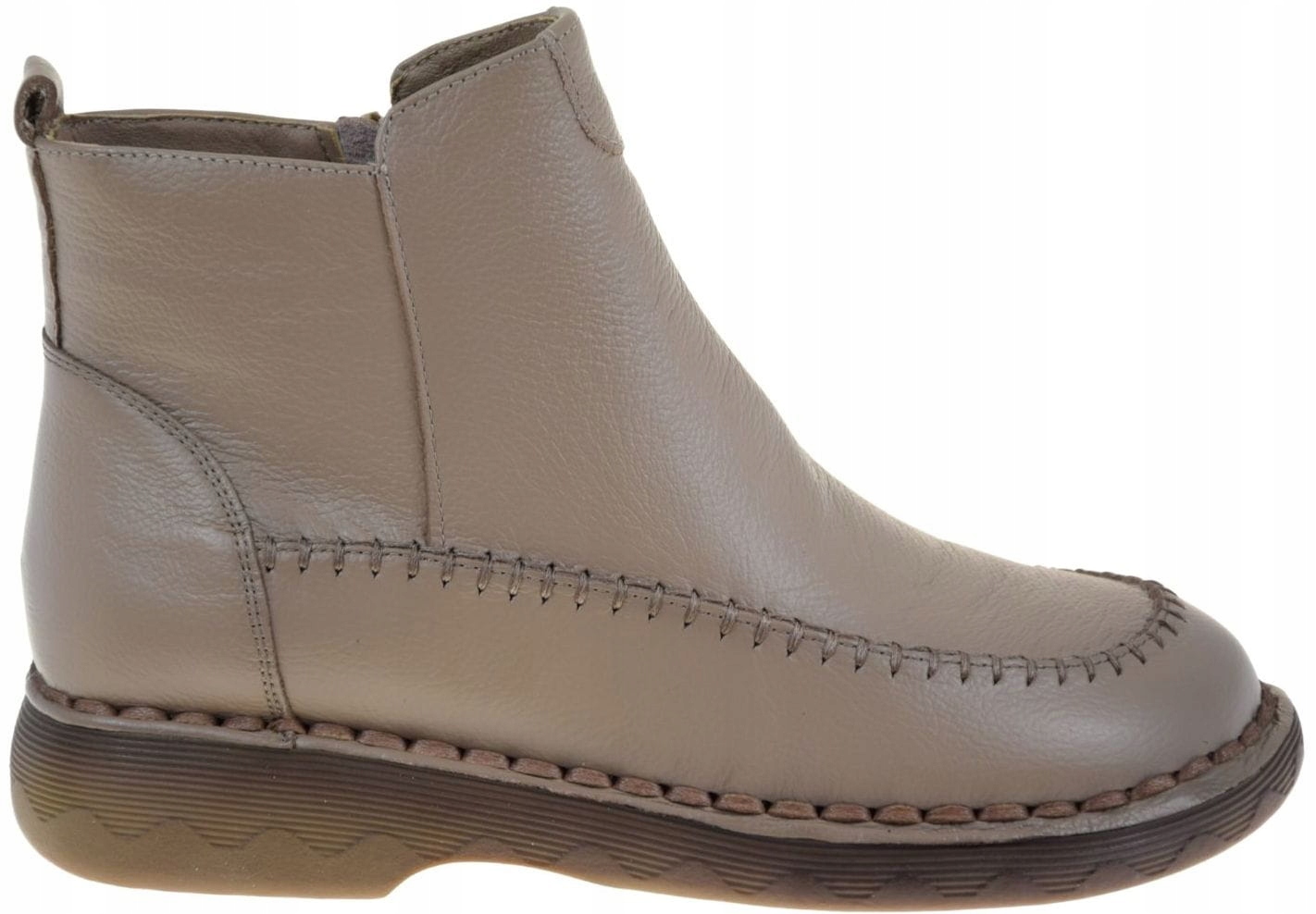 Dámské kotníkové boty Cambell 25-15304KH béžové, módní a pohodlné, kůže VEL.39