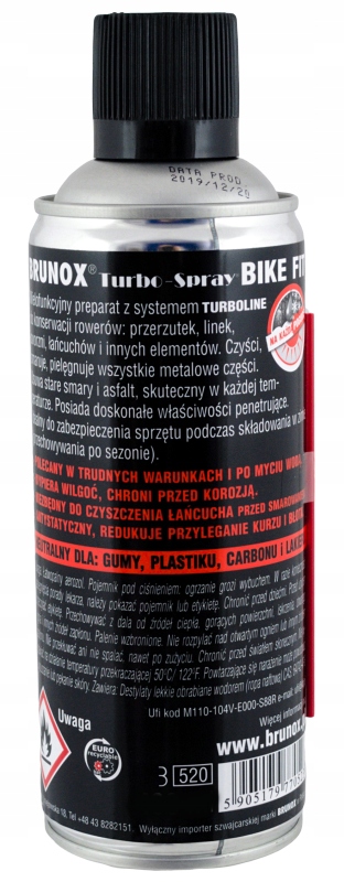 Brunox Bike Fit 400 ml do konserwacji rowerów Marka Brunox
