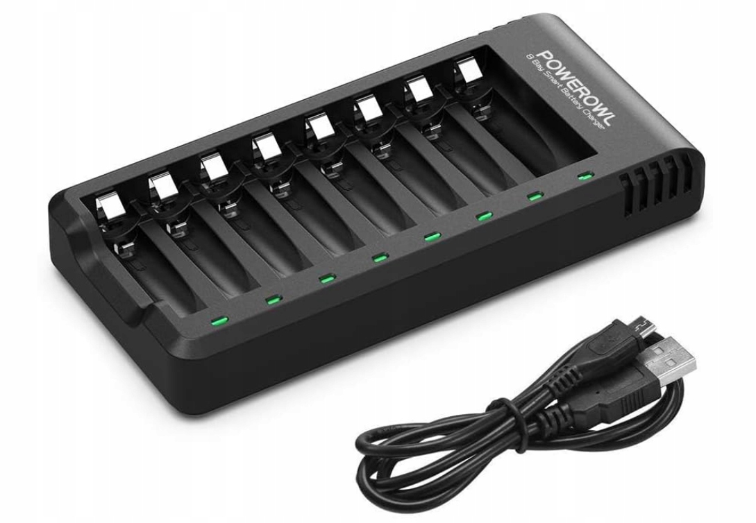 Powerowl Nabíječka baterií Aa/aaa s Usb Set 16 Akumulátorů Aaa