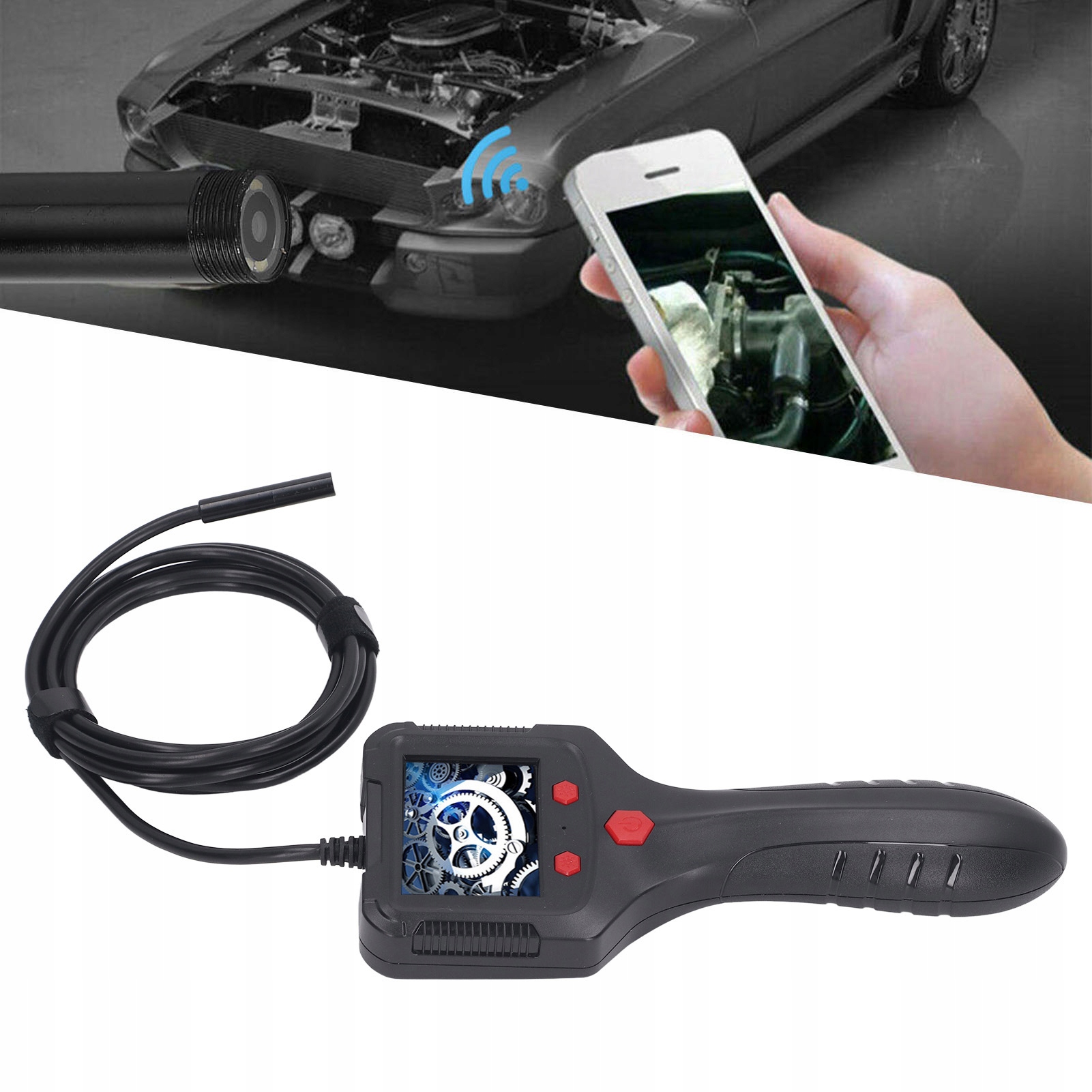 KAMERA ENDOSKOPOWA INSPEKCYJNA 4-8mm 2,4'' LCD Marka inna