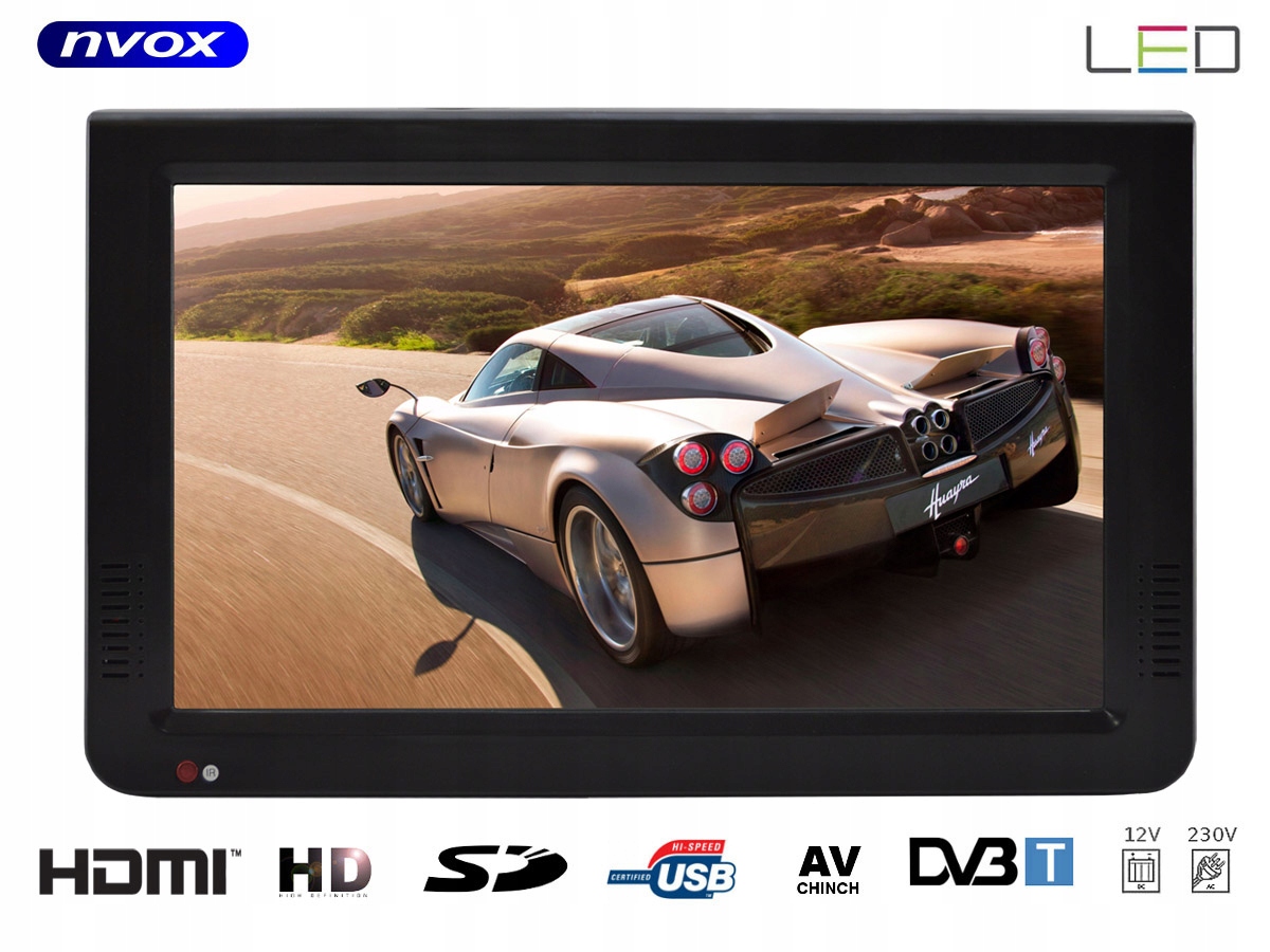 NVOX Telewizor LED 10" z tunerem DVBT2 - SMART Kolor czarny
