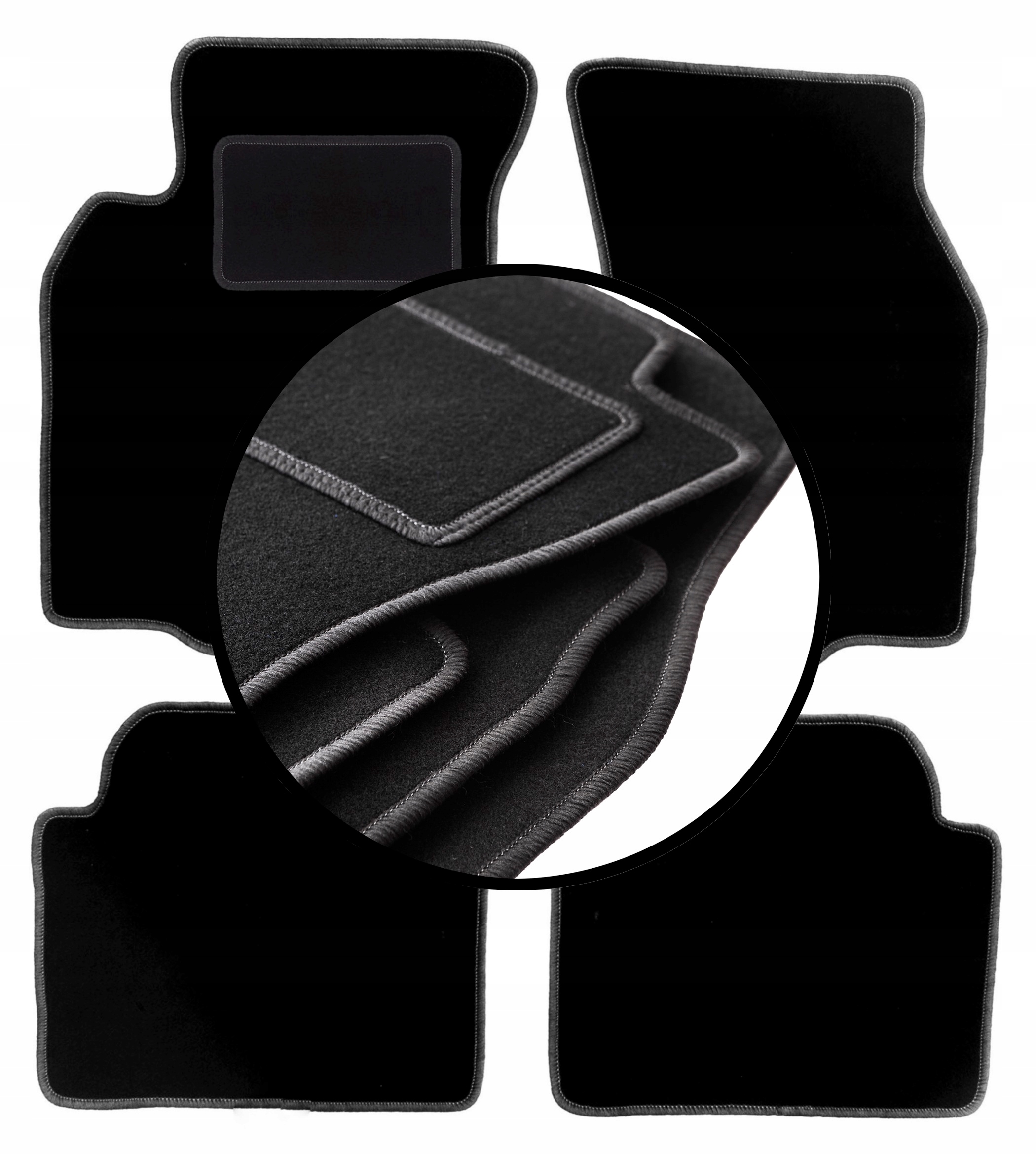 Velurové koberce komplet pro: Mitsubishi Colt V (CJ0) hatchback (1996-2003)