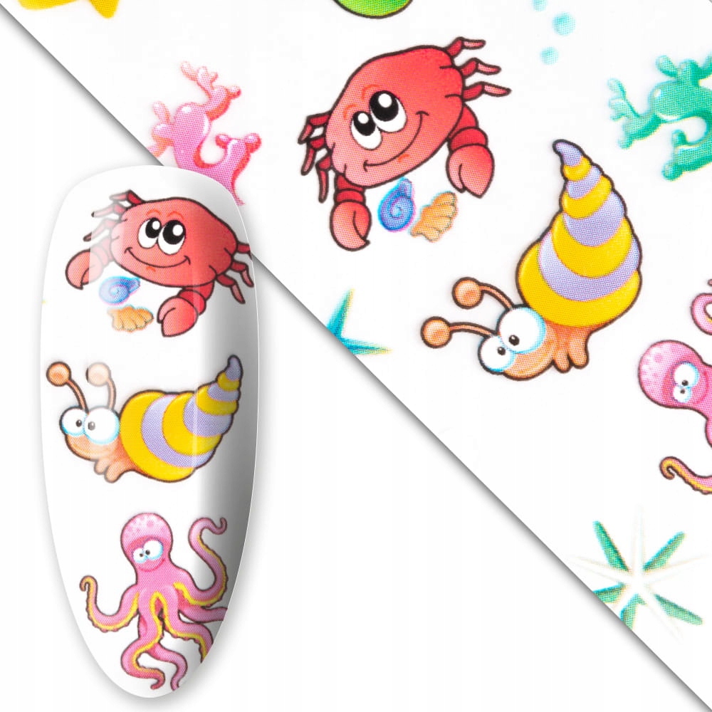 Folia Transferowa Do Paznokci Hybryd Żeli 100cm Nemo Collection Rybki Nr4