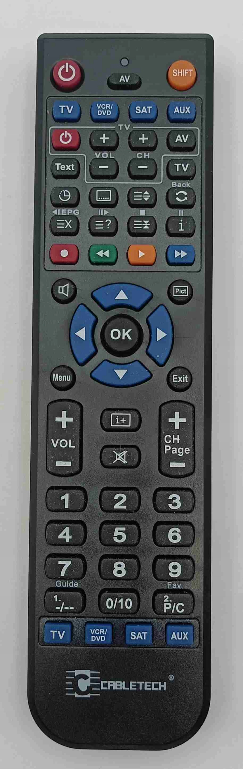 Универсальный пульт дистанционного управления Cabletech 1027 черный