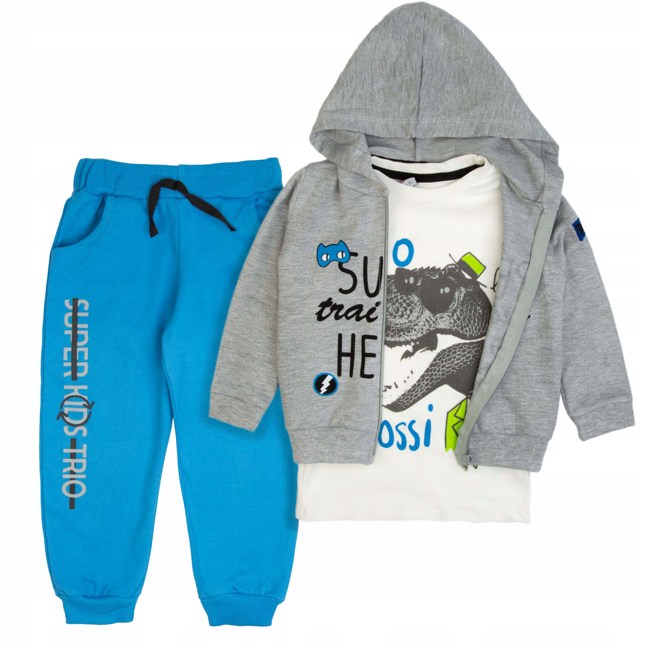 

Komplet Dresowy 3el. bluza bluzka spodnie Dres 104