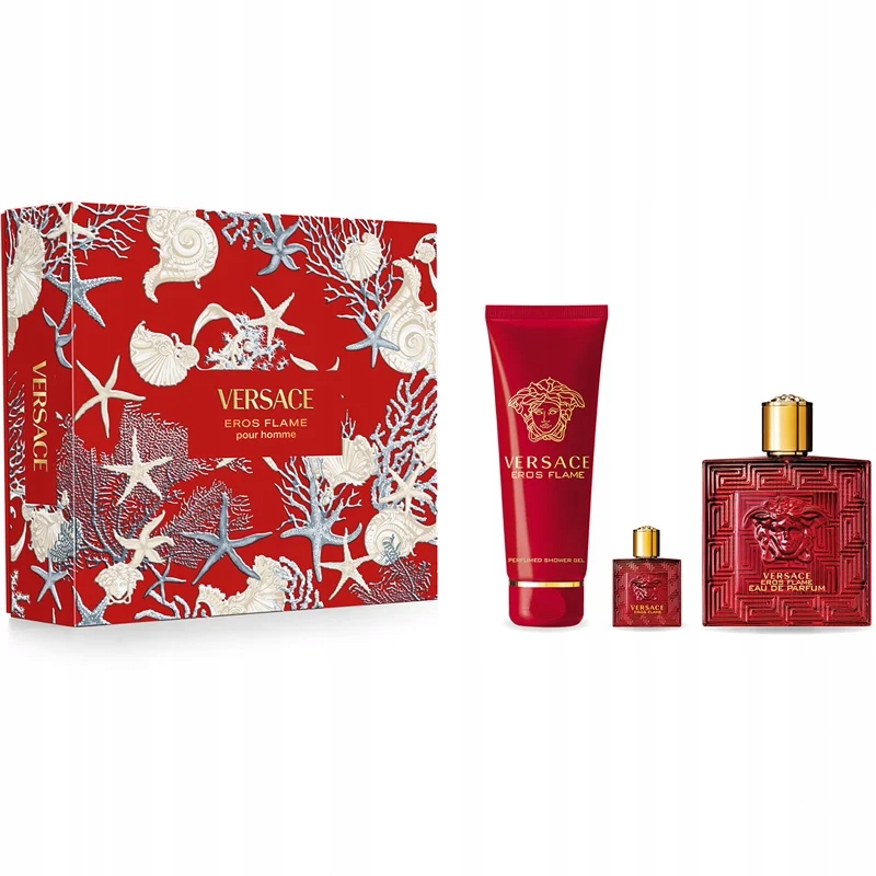 Eros Flame – woda perfumowana 100 ml + miniatura 5 ml + żel 150 ml – zestaw