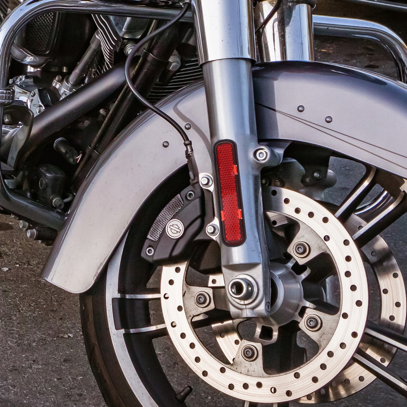 ODBLASK MOTOCYKLOWY FOTOGRAFIA ROWEROWA ŚRUBA 10 Kolor czerwony