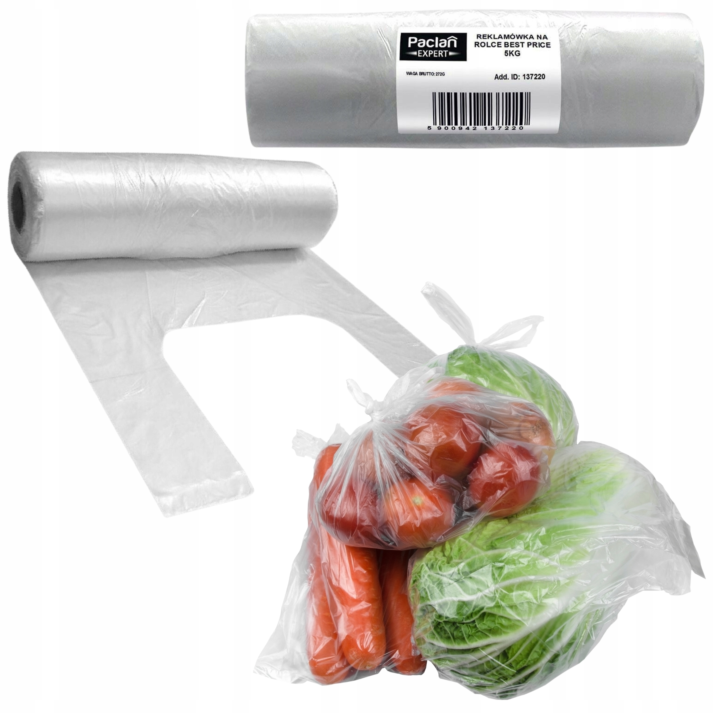 

Reklamówka Zrywka Jednorazowa Rolka 150szt 43x35