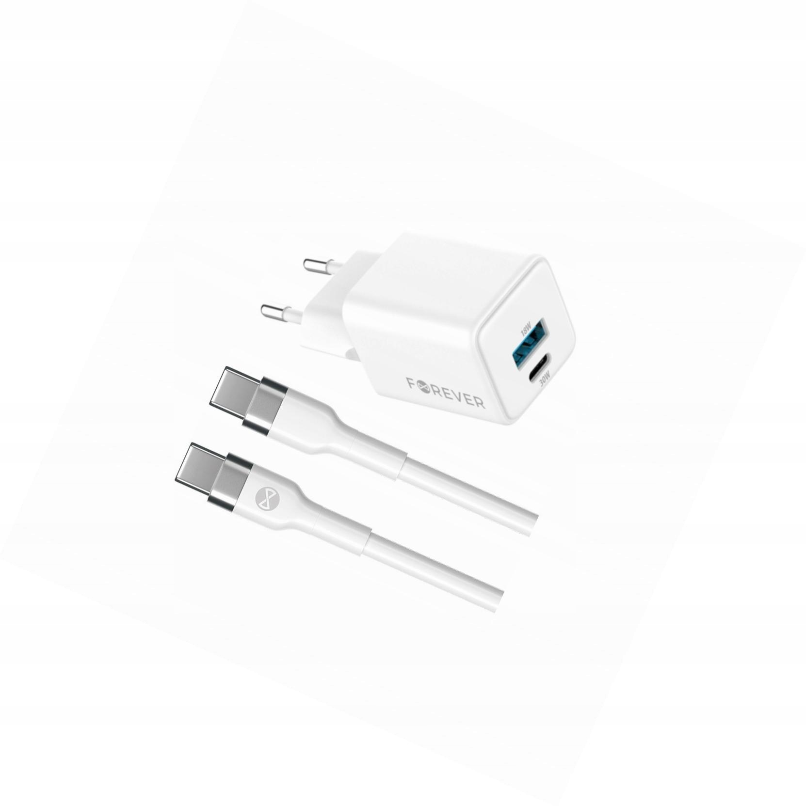 Szybka ładowarka GaN 30W 2 wejścia długim z kablem 2m do Xiaomi Poco M4 Pro