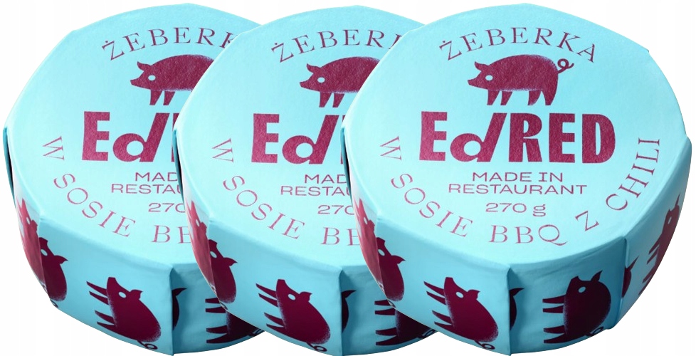 Levně 3 kusy žeber v Bbq omáčce s chilli EdRed Velké množství bílkovin Produkt keto