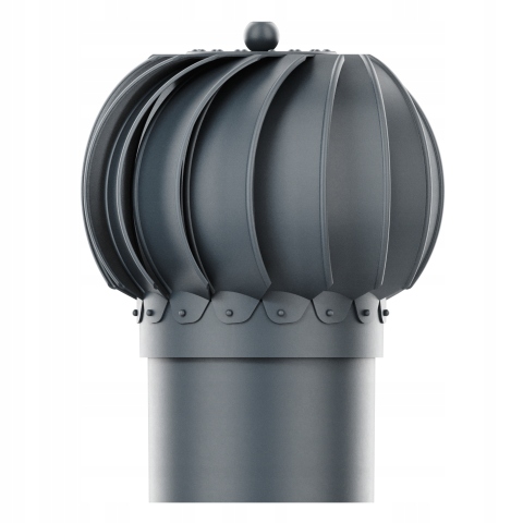Komínová vložka do ventilace kulová Otočná fi150 Antracit 7016