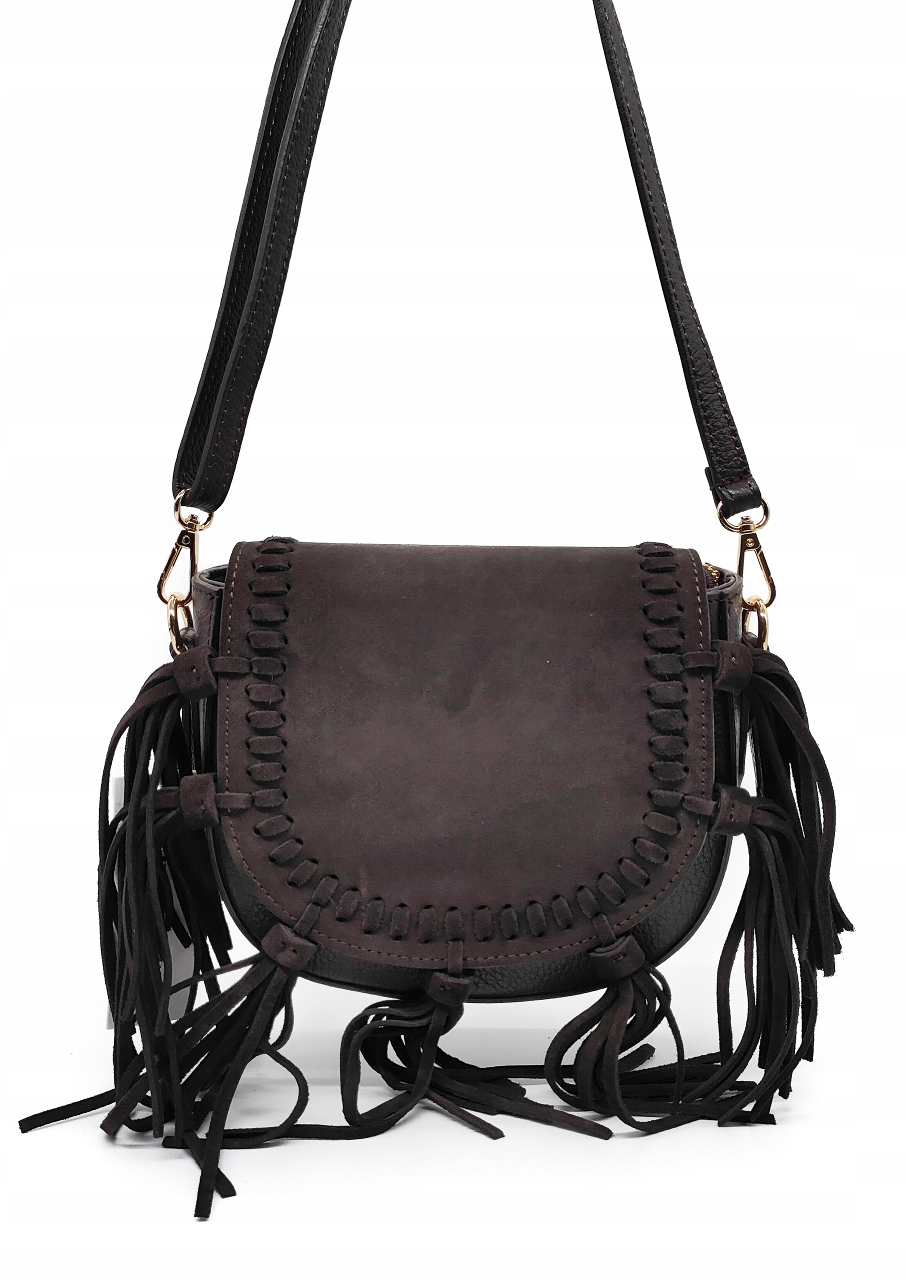 Semišová kabelka přes rameno Laura Biaggi, hnědá