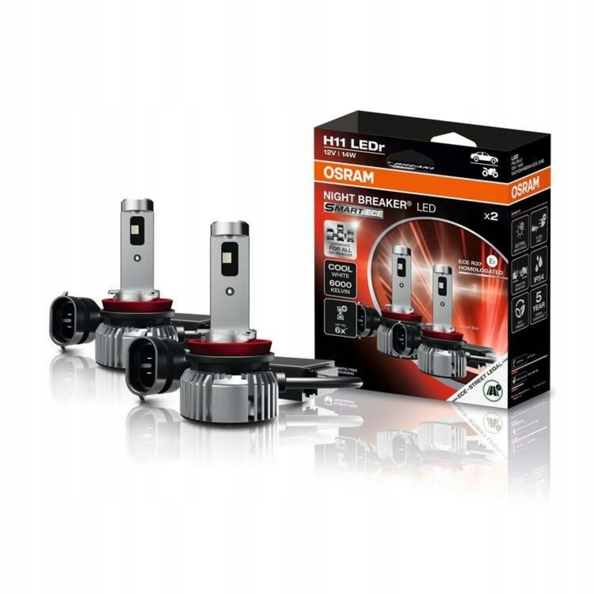 Osram H11 Night Breaker Led Smart Ece s homologáciou 2ks 64211DWNBSM-ECE-2HB