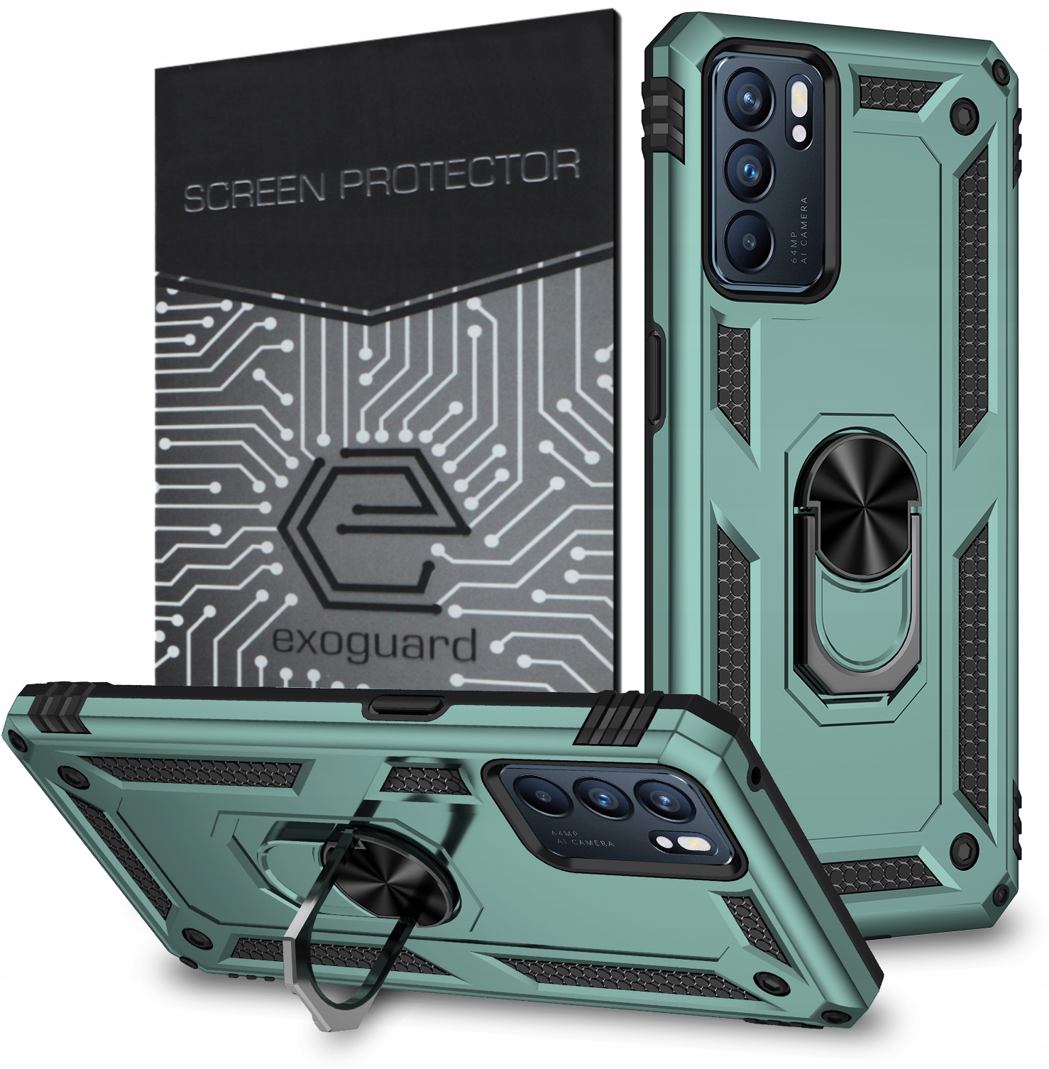 

Case Obudowa Etui Pancerne+szkło do Oppo Reno 6 5G