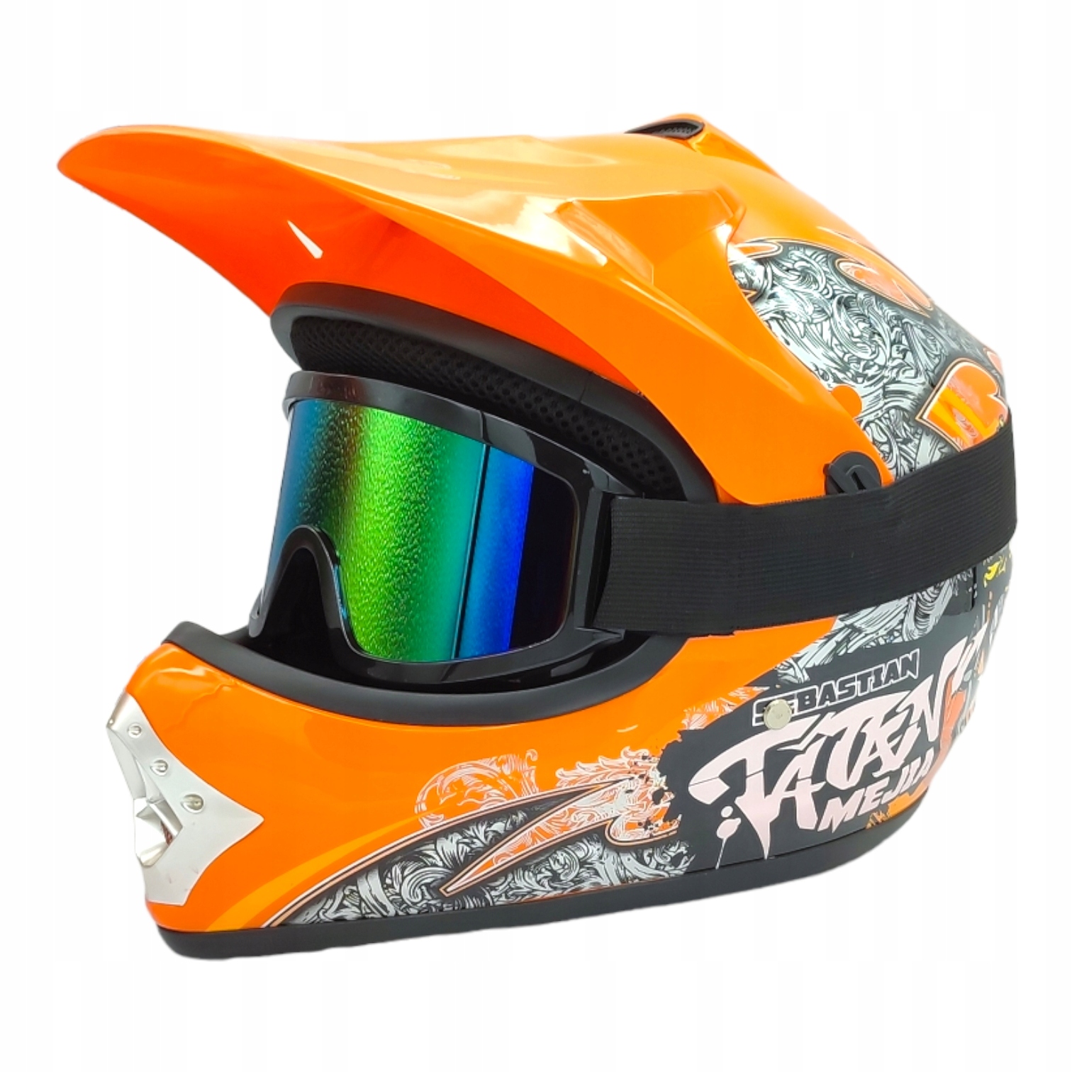 

Kask Dziecięcy Crossowy Rower Enduro Quad Gogle M