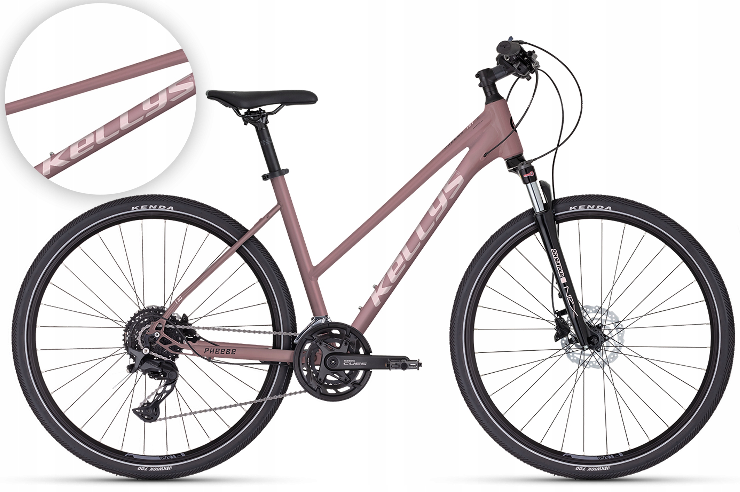 Rower 28" crossowy Kellys Pheebe 30 rama S 17" Rose Gold (różowy złoty) R26