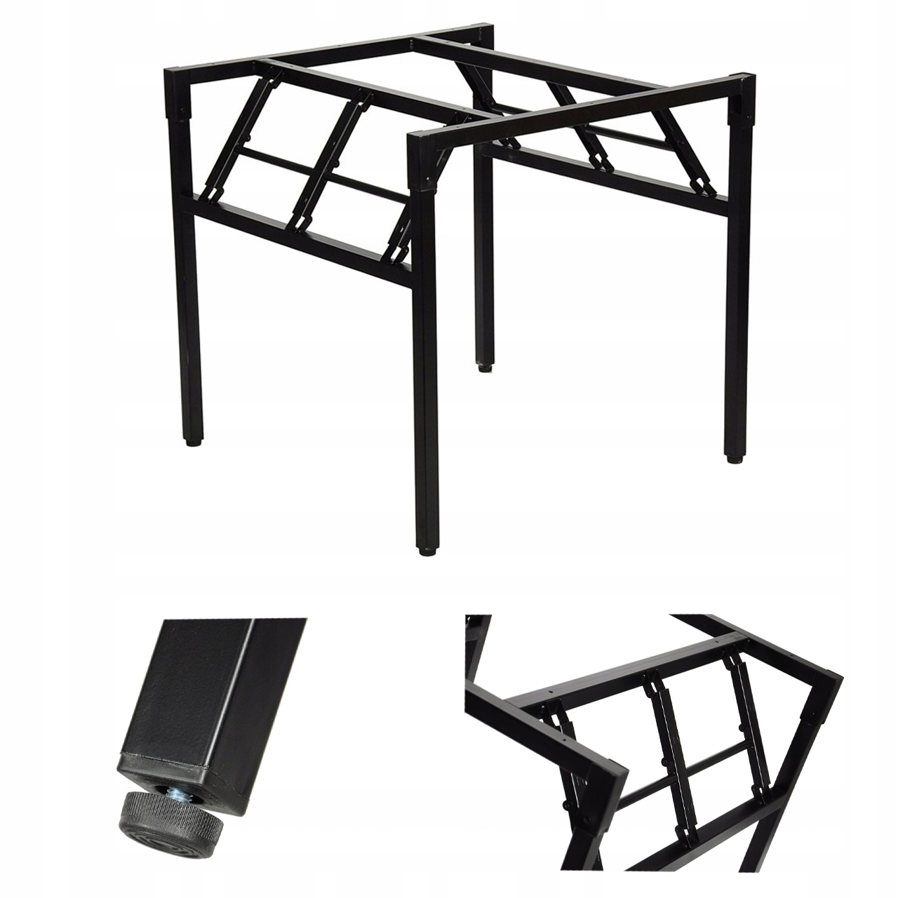 Skládací Stojan Na Stůl, NY-A024 Kw. 96X96 CM, Černý
