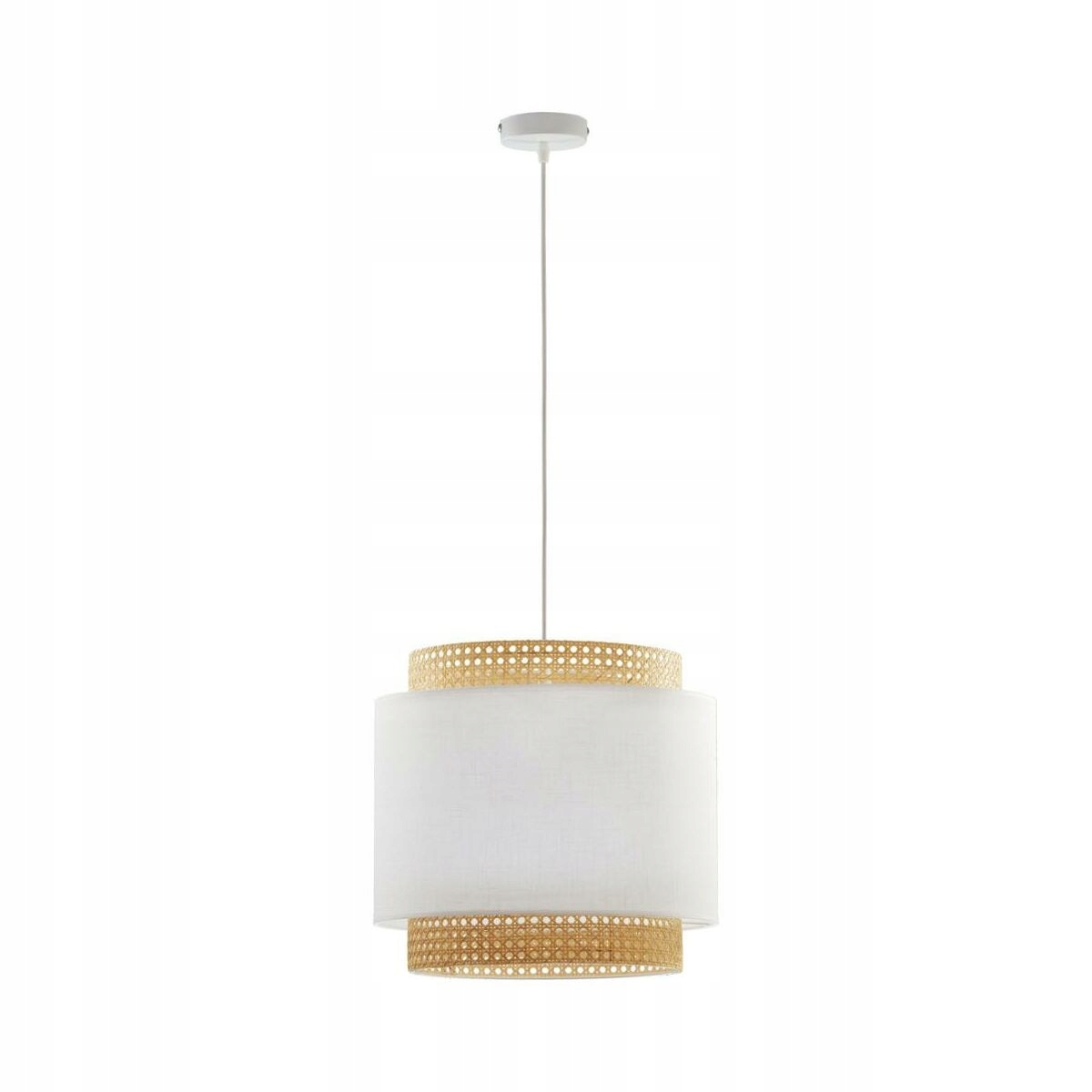 Závěsná lampa Boho New pro E27 Bílá slaměný kryt do obývacího pokoje Tk Lighting