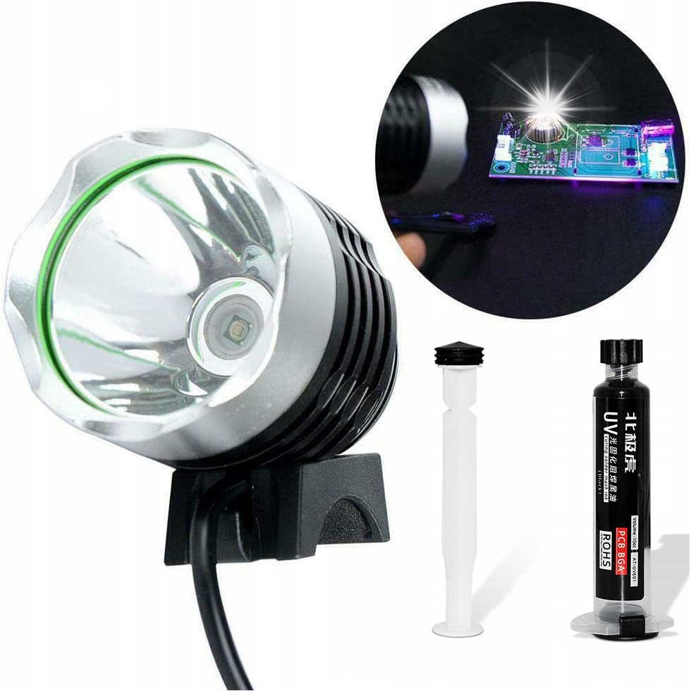 ZESTAW SOLDERMASKA CZARNA DO PŁYTEK DRUKOWANYCH PCB UV LAMPA UV