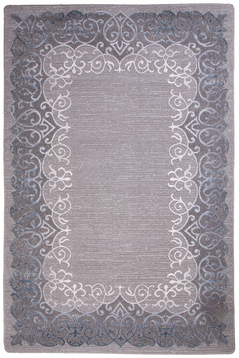 Koberec do obývacího pokoje ložnice Moderní 120 x 170 šedý modrý lesk