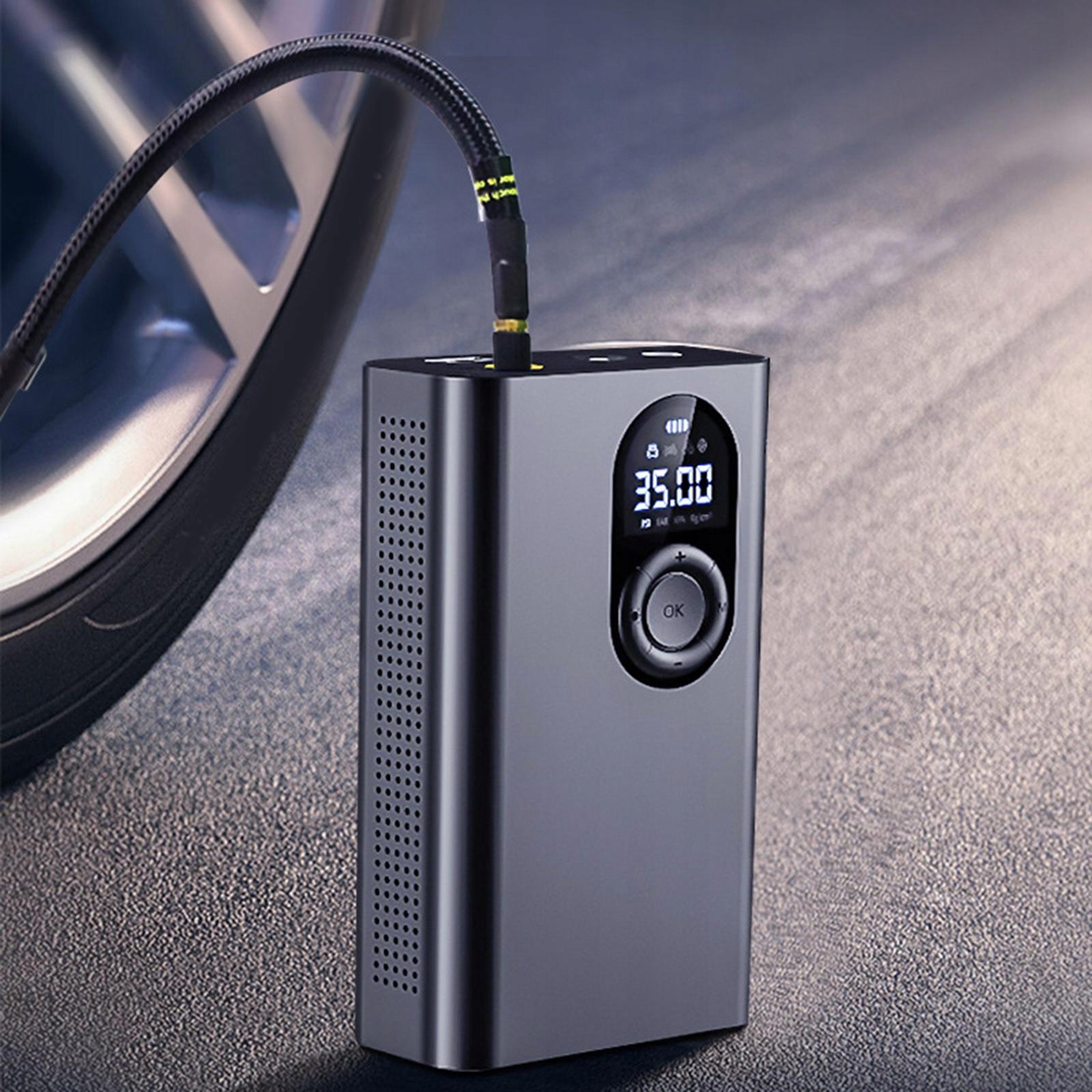 Przenośny elektryczny inflator do opon LED z oświetleniem Mini Marka bez marki